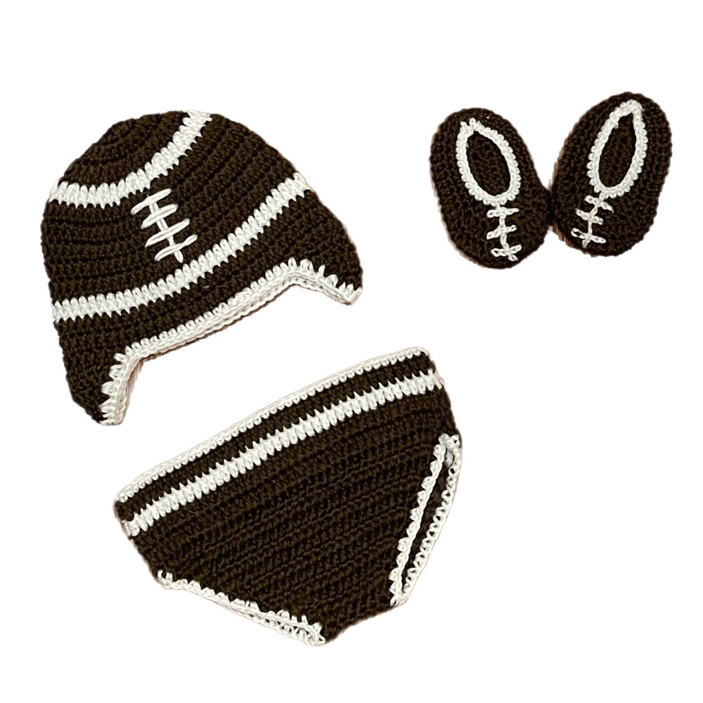 Newborn Baby Crochet Knitted Football Photo Prop